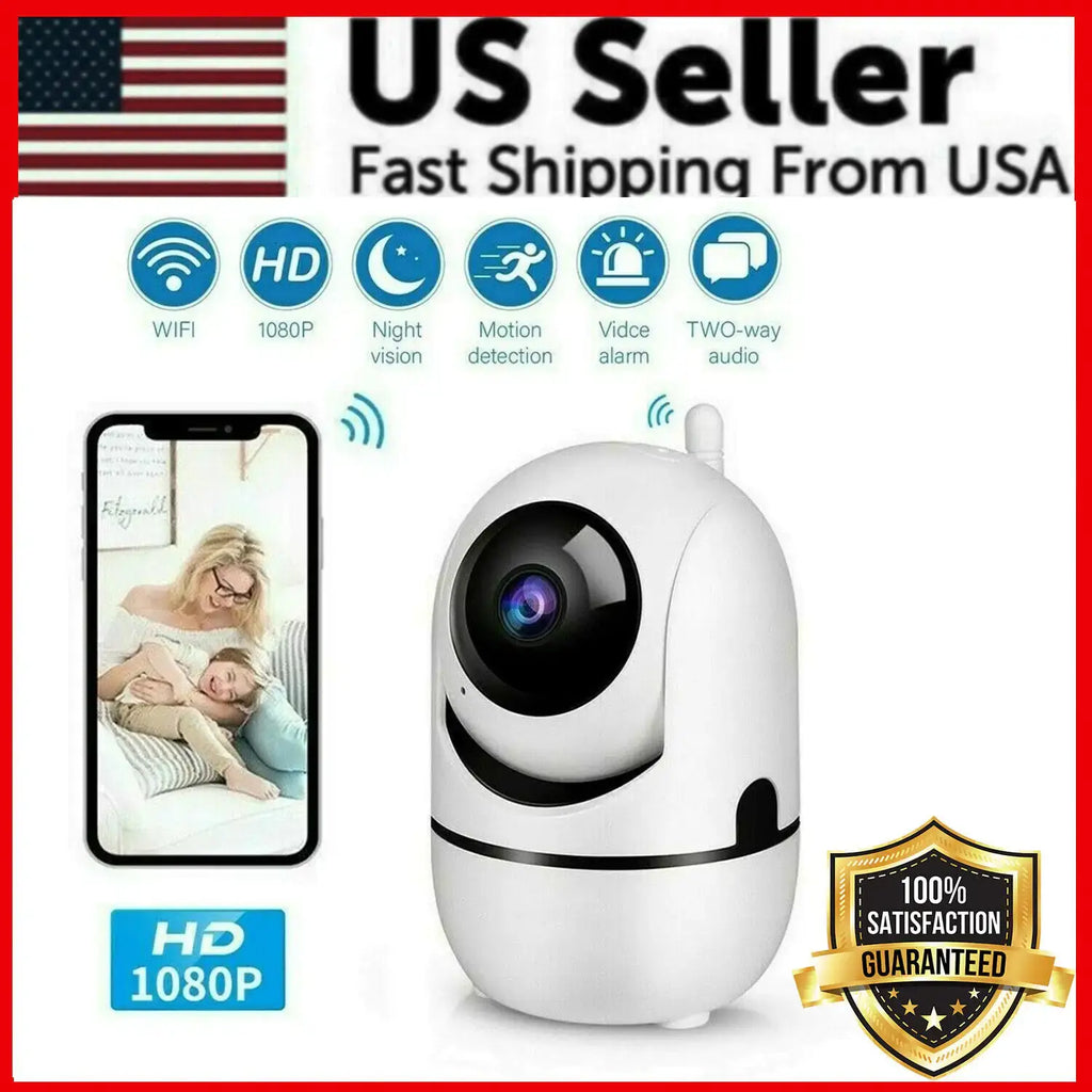 Indoor Home Security Camera Night Vision Baby Pet Monitor