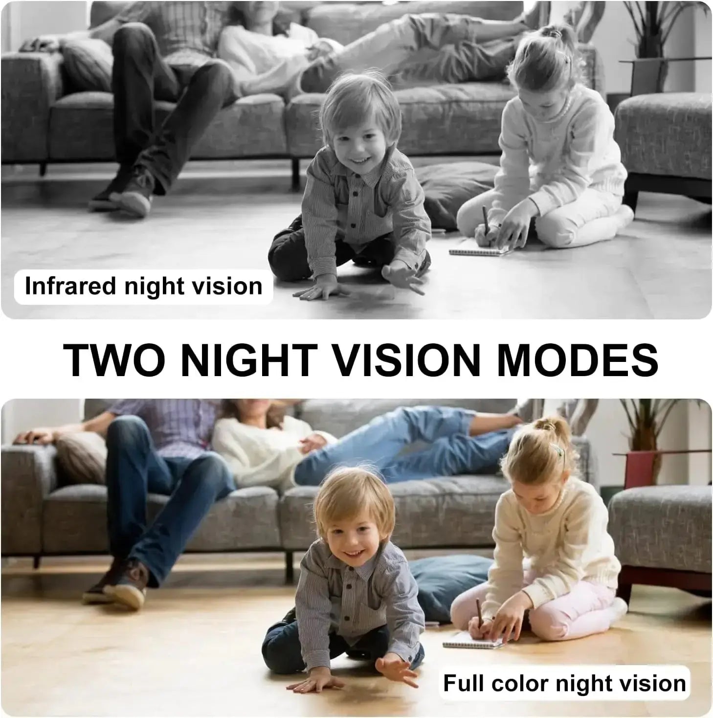 1080P Light Bulb Camera 360 Degree Wireless Wifi  infrared night vision and full color night vision for security cameras.