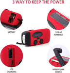 crank solar power bank with flashlight