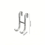 Rust Resistant Multifunctional Shower Door Hook displayed on a sleek bathroom wall, ideal for towels and loofahs.