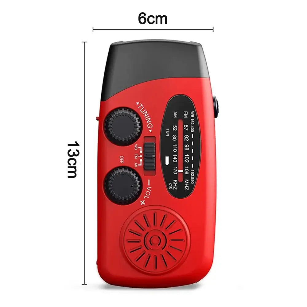crank solar power bank with flashlight