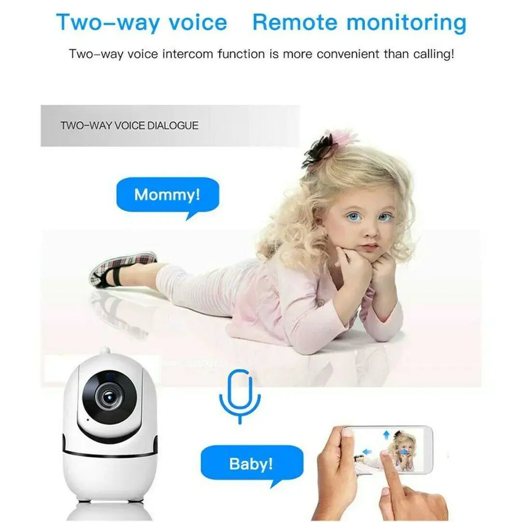 Indoor Home Security Camera Night Vision Baby Pet Monitor